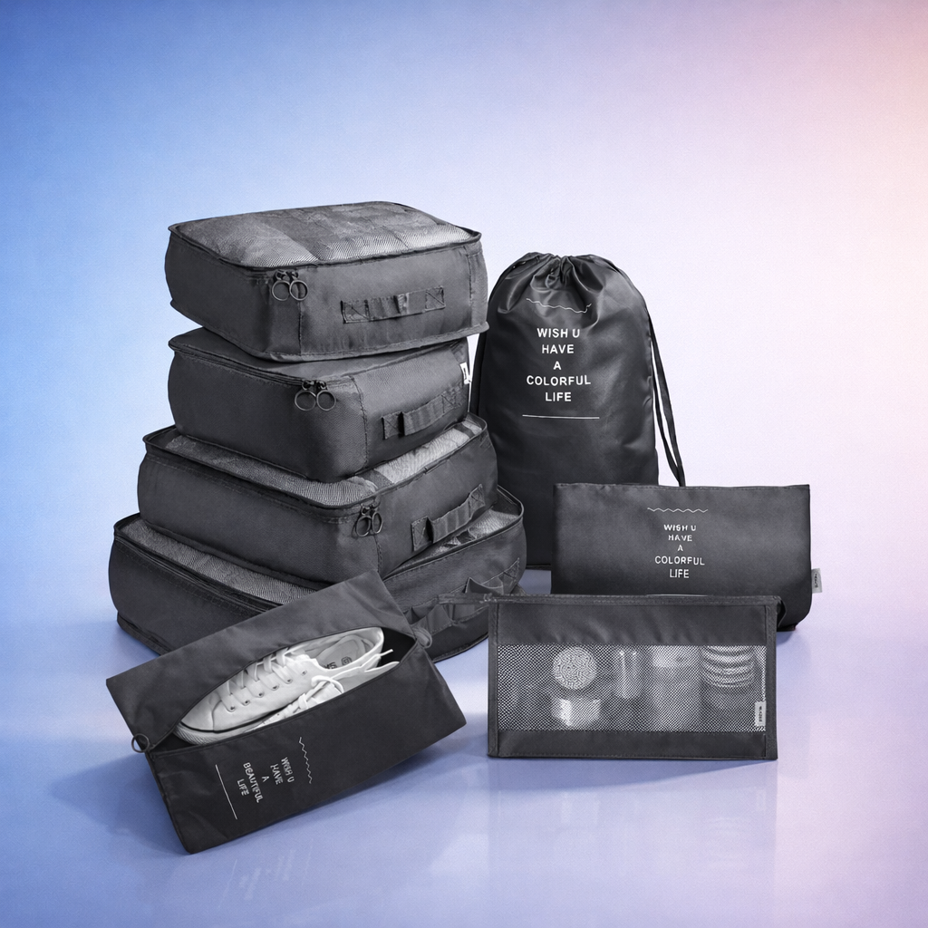 7 pièces ensemble sac de voyage